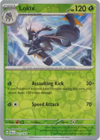 Lokix 021/193 (SV02: Paldea Evolved)  - Reverse Holofoil | Good Games Morley
