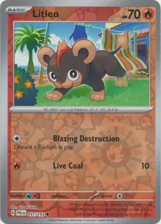 Litleo 031/193 (SV02: Paldea Evolved)  - Reverse Holofoil | Good Games Morley