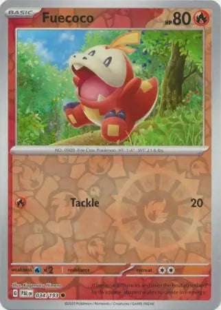 Fuecoco 034/193 (SV02: Paldea Evolved)  - Reverse Holofoil | Good Games Morley