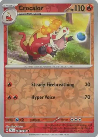 Crocalor 036/193 (SV02: Paldea Evolved)  - Reverse Holofoil | Good Games Morley