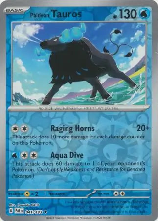 Paldean Tauros 041/193 (SV02: Paldea Evolved)  - Reverse Holofoil | Good Games Morley