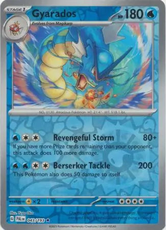 Gyarados 043/193 (SV02: Paldea Evolved)  - Reverse Holofoil | Good Games Morley