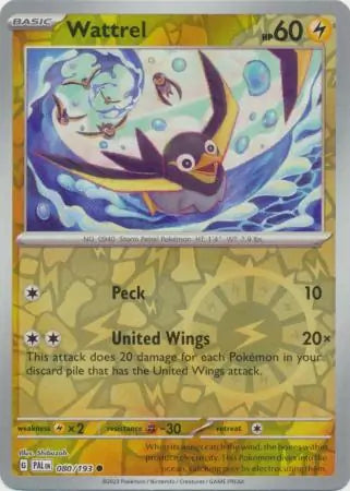 Wattrel 080/193 (SV02: Paldea Evolved)  - Reverse Holofoil | Good Games Morley