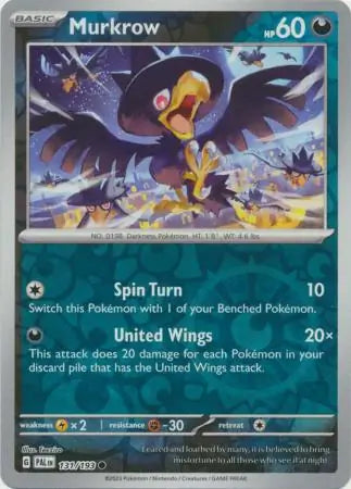 Murkrow 131/193 (SV02: Paldea Evolved)  - Reverse Holofoil | Good Games Morley