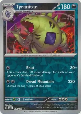 Tyranitar 135/193 (SV02: Paldea Evolved)  - Reverse Holofoil | Good Games Morley