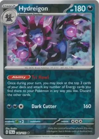 Hydreigon 140/193 (SV02: Paldea Evolved)  - Reverse Holofoil | Good Games Morley