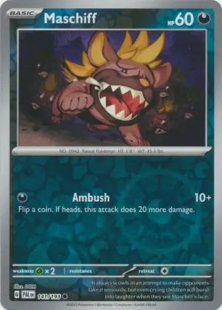 Maschiff 141/193 (SV02: Paldea Evolved)  - Reverse Holofoil | Good Games Morley