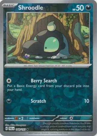 Shroodle 144/193 (SV02: Paldea Evolved)  - Reverse Holofoil | Good Games Morley