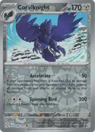 Corviknight 148/193 (SV02: Paldea Evolved)  - Reverse Holofoil | Good Games Morley