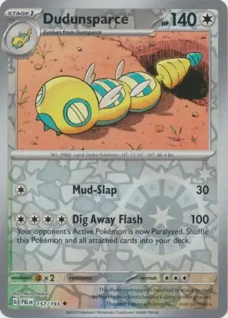 Dudunsparce 157/193 (SV02: Paldea Evolved)  - Reverse Holofoil | Good Games Morley