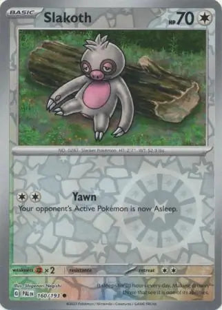 Slakoth 160/193 (SV02: Paldea Evolved)  - Reverse Holofoil | Good Games Morley