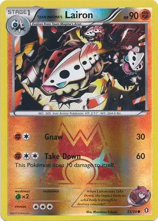 Team Magma's Lairon 13/34 (Double Crisis)  - Reverse Holofoil | Good Games Morley