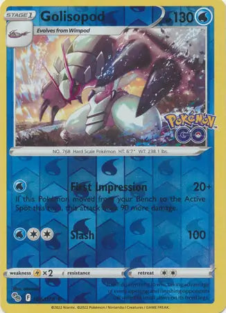 Golisopod 026/078 (Pokemon GO)  - Reverse Holofoil | Good Games Morley