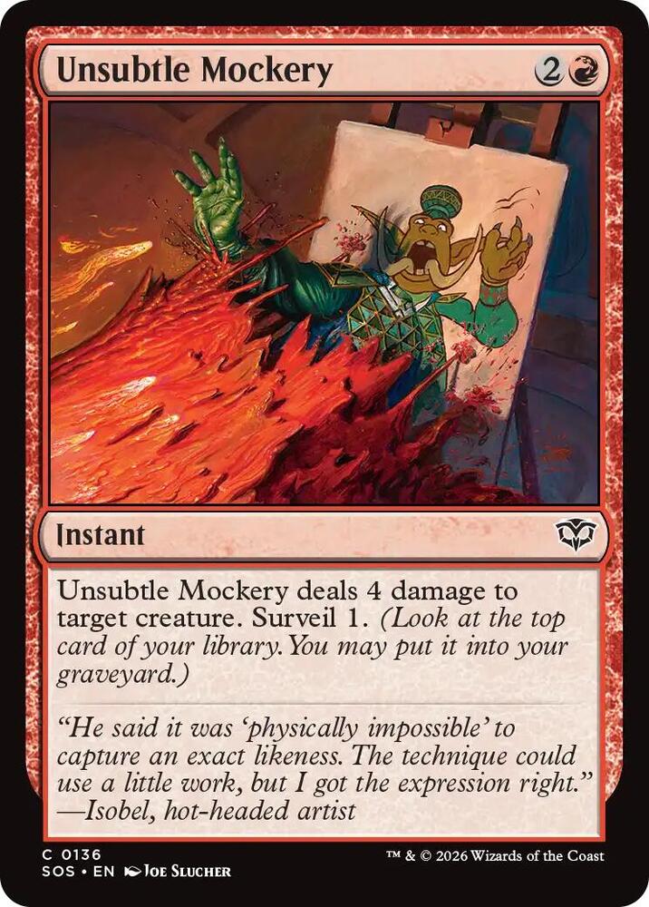 Unsubtle Mockery 136 (Secrets of Strixhaven)  - Foil | Good Games Morley