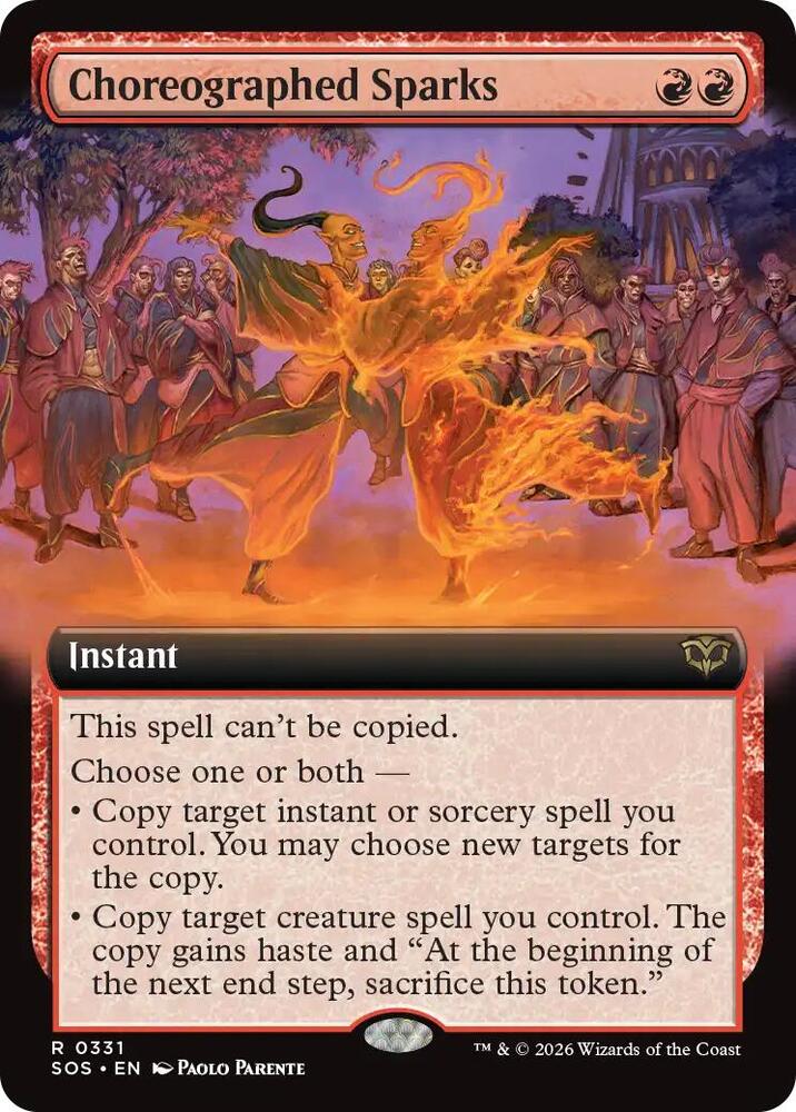 Choreographed Sparks 331 (Secrets of Strixhaven)  - Extended Art Foil | Good Games Morley