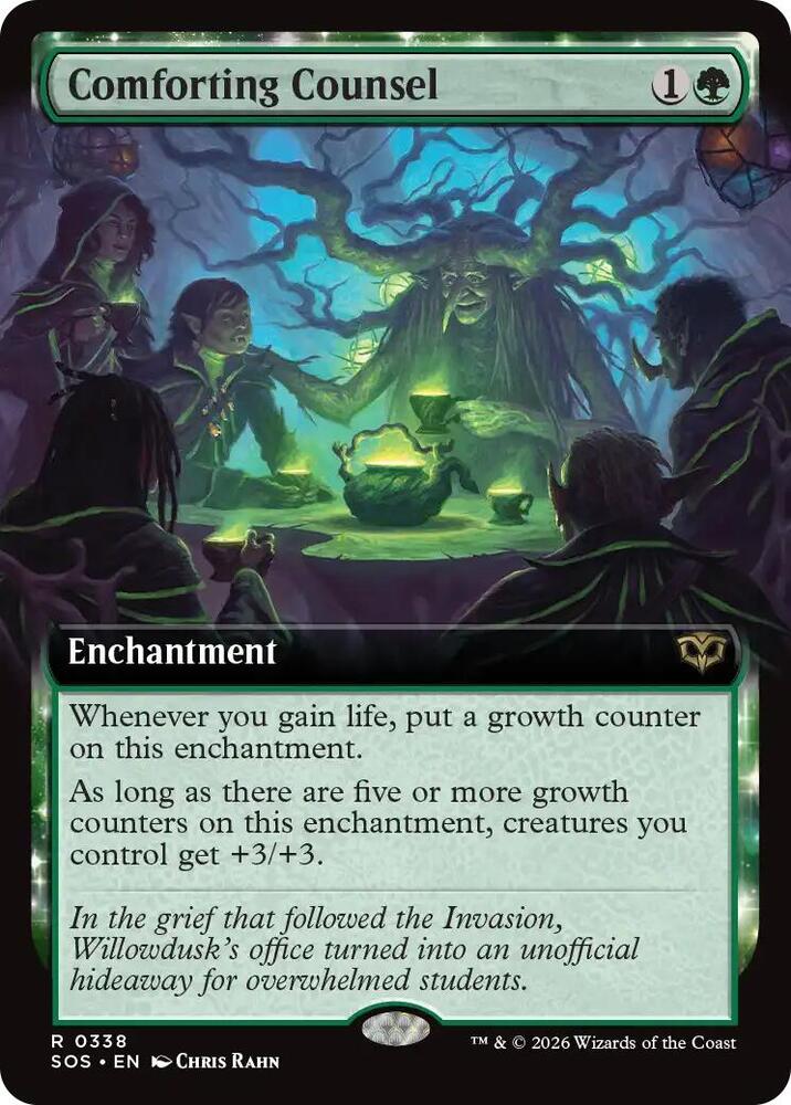 Comforting Counsel 338 (Secrets of Strixhaven)  - Extended Art Foil | Good Games Morley