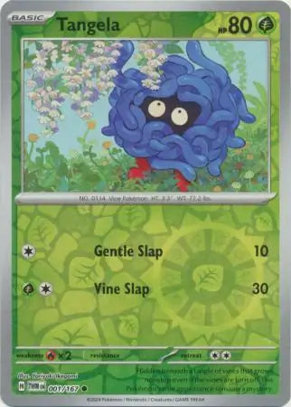 Tangela 001/167 (SV06: Twilight Masquerade)  - Reverse Holofoil | Good Games Morley