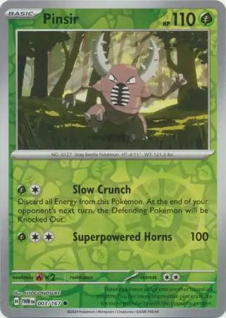 Pinsir 003/167 (SV06: Twilight Masquerade)  - Reverse Holofoil | Good Games Morley