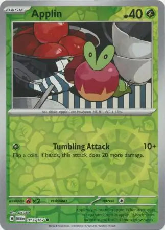 Applin 017/167 (SV06: Twilight Masquerade)  - Reverse Holofoil | Good Games Morley