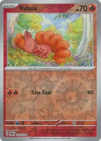 Vulpix 026/167 (SV06: Twilight Masquerade)  - Reverse Holofoil | Good Games Morley