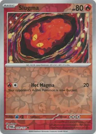 Slugma 028/167 (SV06: Twilight Masquerade)  - Reverse Holofoil | Good Games Morley