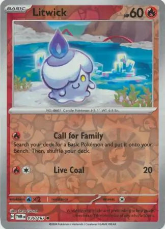 Litwick 036/167 (SV06: Twilight Masquerade)  - Reverse Holofoil | Good Games Morley