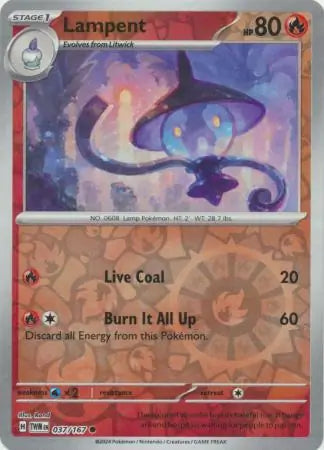 Lampent 037/167 (SV06: Twilight Masquerade)  - Reverse Holofoil | Good Games Morley