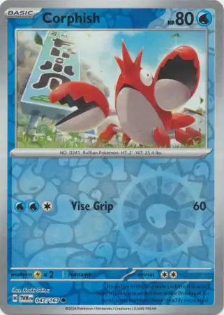 Corphish 047/167 (SV06: Twilight Masquerade)  - Reverse Holofoil | Good Games Morley