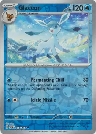 Glaceon 054/167 (SV06: Twilight Masquerade)  - Reverse Holofoil | Good Games Morley