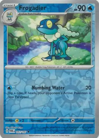 Frogadier 057/167 (SV06: Twilight Masquerade)  - Reverse Holofoil | Good Games Morley