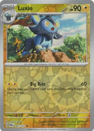 Luxio 067/167 (SV06: Twilight Masquerade)  - Reverse Holofoil | Good Games Morley