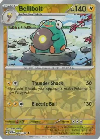 Bellibolt 074/167 (SV06: Twilight Masquerade)  - Reverse Holofoil | Good Games Morley