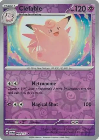 Clefable 079/167 (SV06: Twilight Masquerade)  - Reverse Holofoil | Good Games Morley