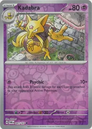 Kadabra 081/167 (SV06: Twilight Masquerade)  - Reverse Holofoil | Good Games Morley