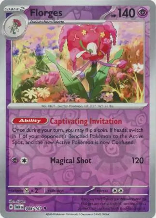 Florges 088/167 (SV06: Twilight Masquerade)  - Reverse Holofoil | Good Games Morley