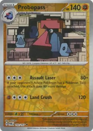 Probopass 102/167 (SV06: Twilight Masquerade)  - Reverse Holofoil | Good Games Morley