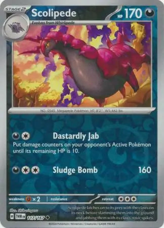 Scolipede 117/167 (SV06: Twilight Masquerade)  - Reverse Holofoil | Good Games Morley