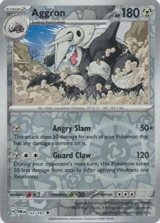 Aggron 122/167 (SV06: Twilight Masquerade)  - Reverse Holofoil | Good Games Morley