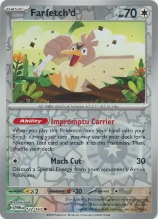 Farfetch'd 132/167 (SV06: Twilight Masquerade)  - Reverse Holofoil | Good Games Morley