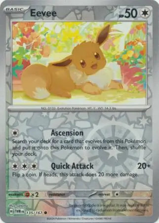 Eevee 135/167 (SV06: Twilight Masquerade)  - Reverse Holofoil | Good Games Morley