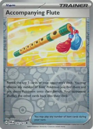 Accompanying Flute 142/167 (SV06: Twilight Masquerade)  - Reverse Holofoil | Good Games Morley