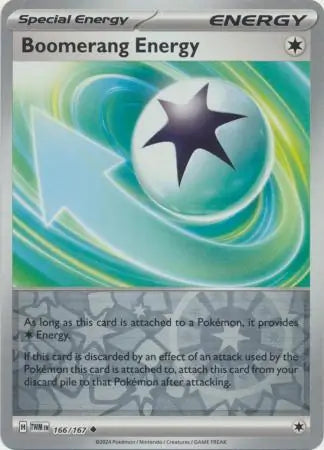 Boomerang Energy 166/167 (SV06: Twilight Masquerade)  - Reverse Holofoil | Good Games Morley