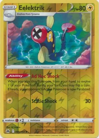 Eelektrik 048/159 (SWSH: Crown Zenith)  - Reverse Holofoil | Good Games Morley