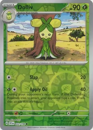 Dolliv 022/198 (SV01: Scarlet & Violet Base Set)  - Reverse Holofoil | Good Games Morley