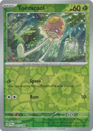 Toedscool 025/198 (SV01: Scarlet & Violet Base Set)  - Reverse Holofoil | Good Games Morley