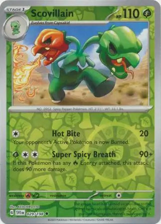 Scovillain 029/198 (SV01: Scarlet & Violet Base Set)  - Reverse Holofoil | Good Games Morley