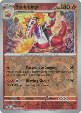 Skeledirge 038/198 (SV01: Scarlet & Violet Base Set)  - Reverse Holofoil | Good Games Morley