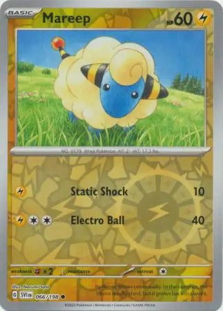 Mareep 066/198 (SV01: Scarlet & Violet Base Set)  - Reverse Holofoil | Good Games Morley