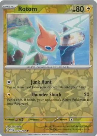 Rotom 070/198 (SV01: Scarlet & Violet Base Set)  - Reverse Holofoil | Good Games Morley