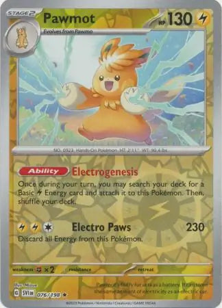 Pawmot 076/198 (SV01: Scarlet & Violet Base Set)  - Reverse Holofoil | Good Games Morley